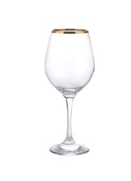 Verre à Vin bord doré 19cl