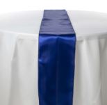 Chemin de table en Satin Bleu Roi